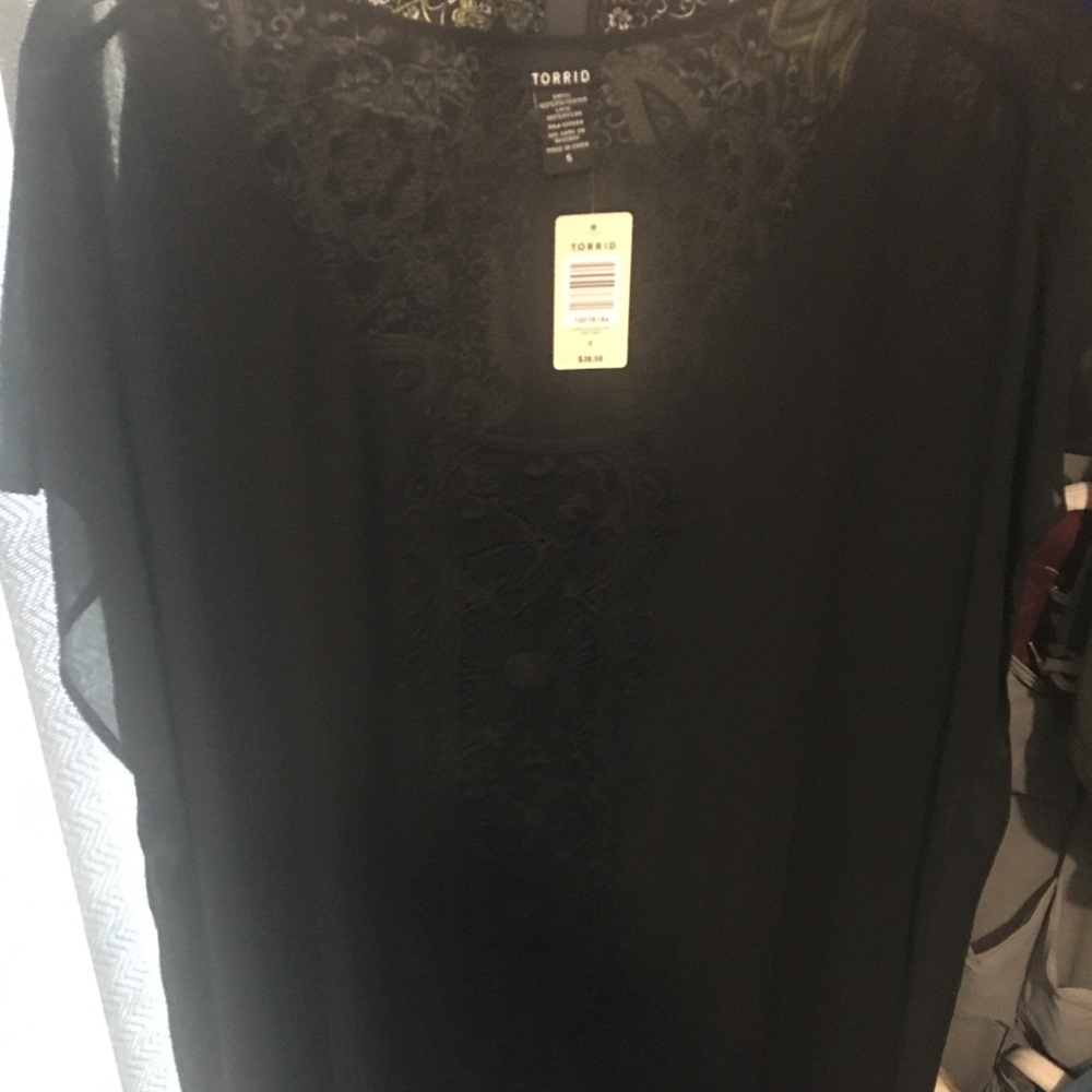 Black sheer top